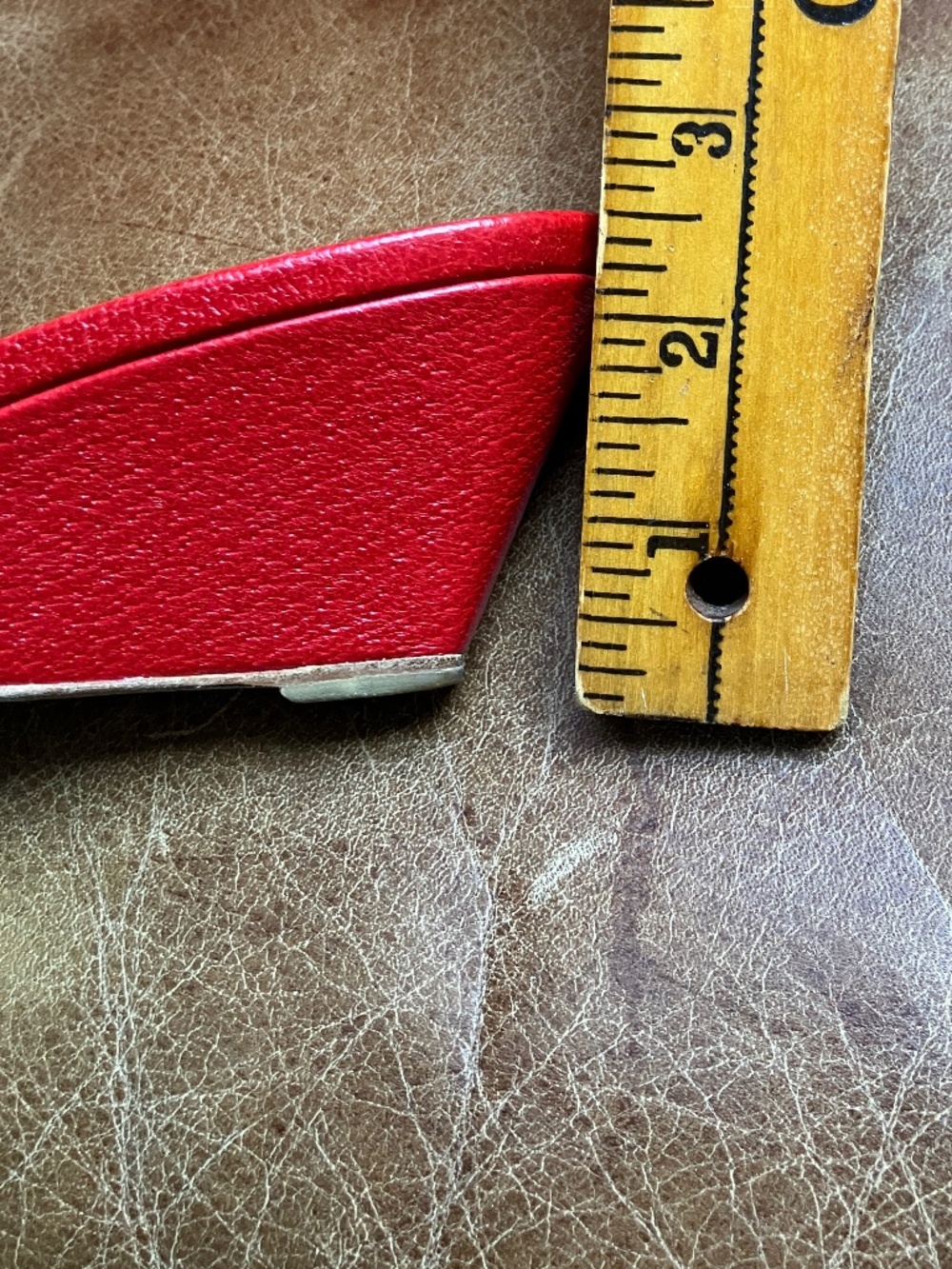 Prada Red Low Wedge Sandals Y2k, 90's, Vintage Womens EU 37.5 - Picture 5 of 16